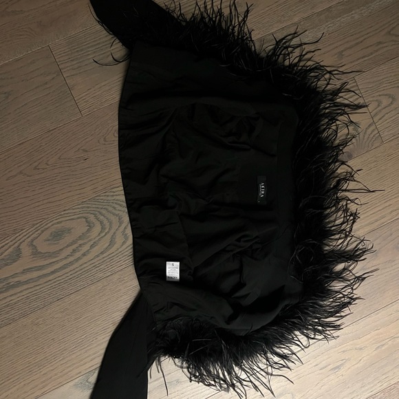 Worn once! AKIRA feather long sleeve glam - Picture 4 of 5